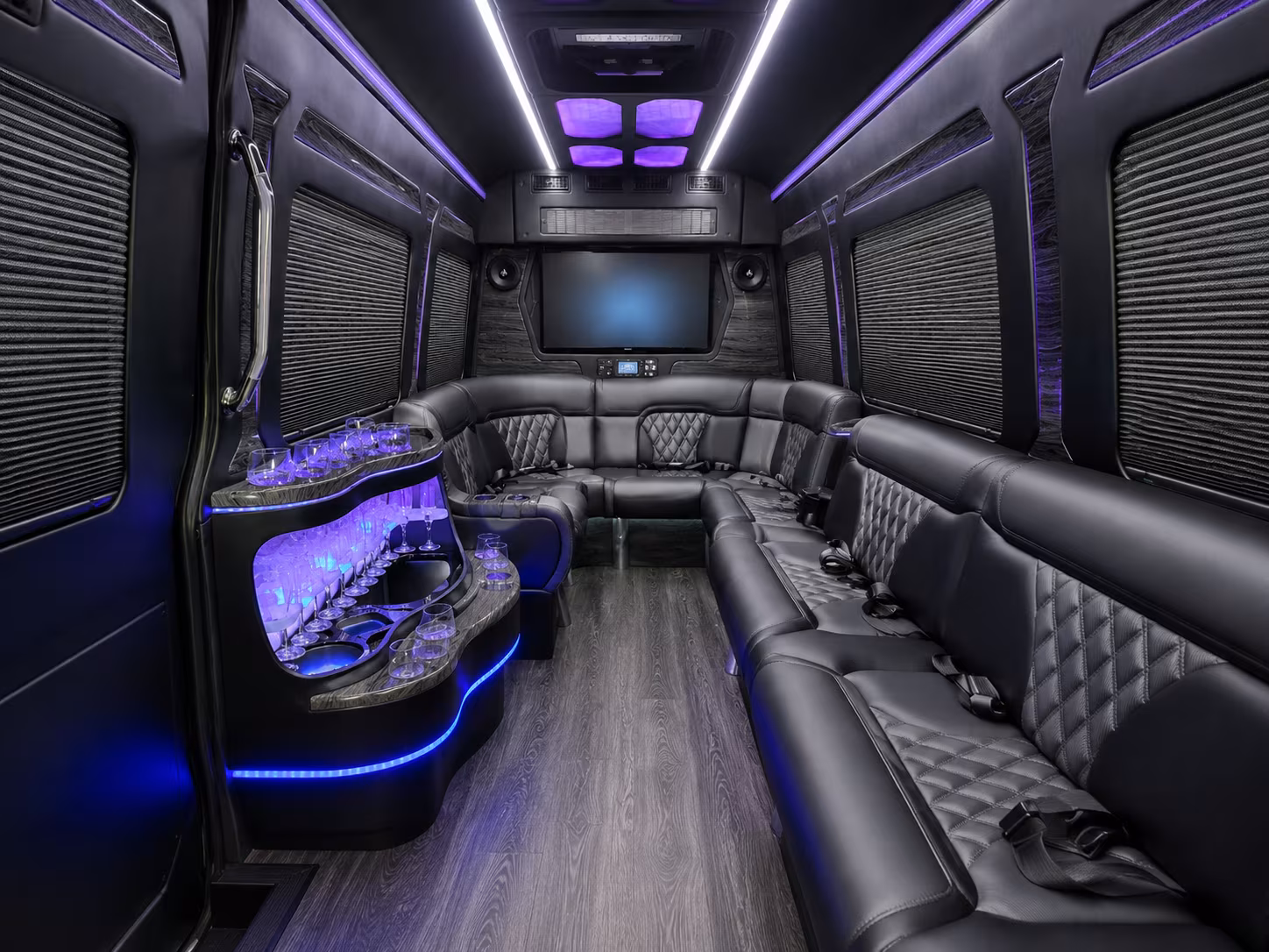 pittsburg 30 passenger party bus interior