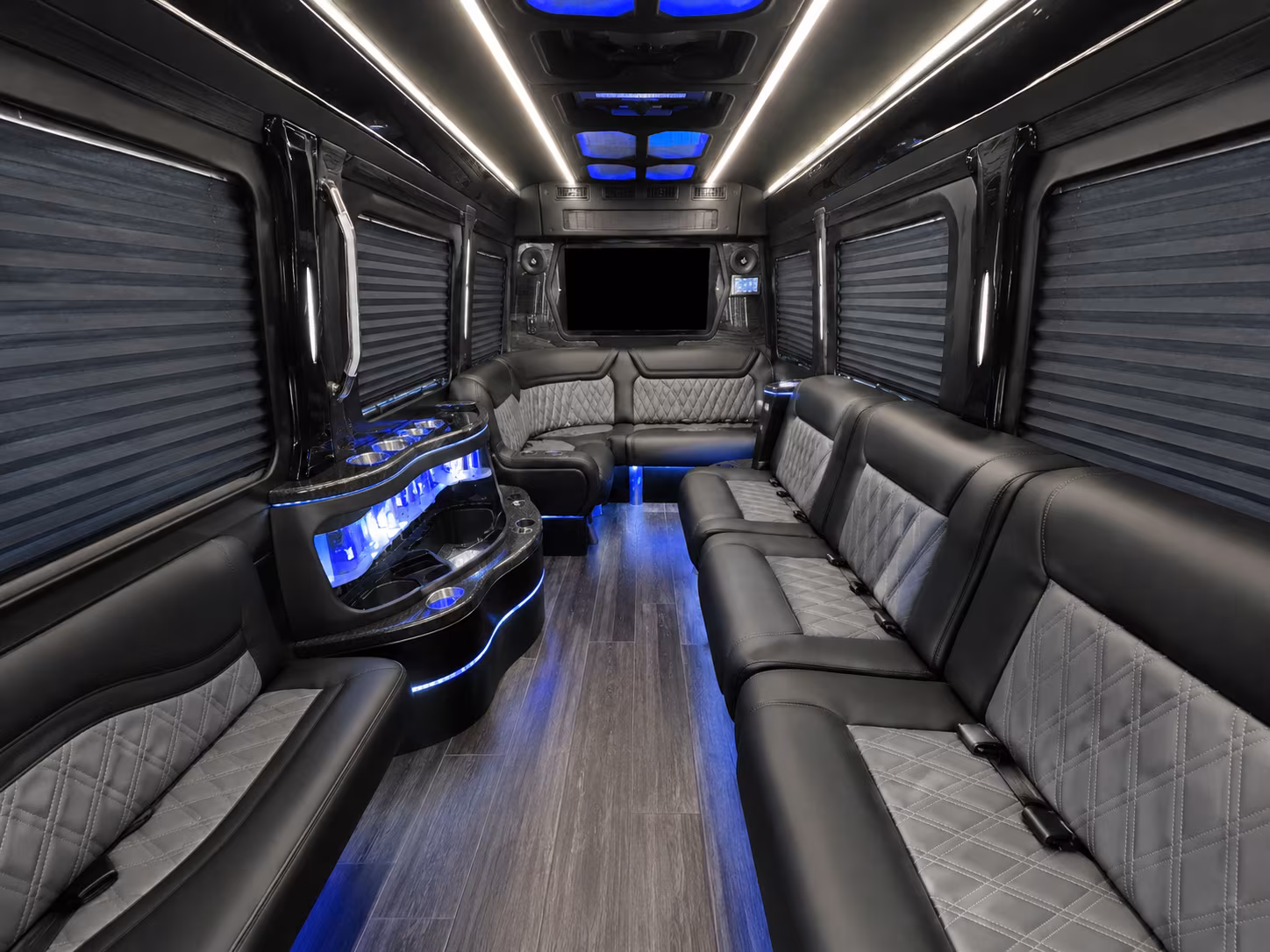 pittsburg 40 passenger party bus interior