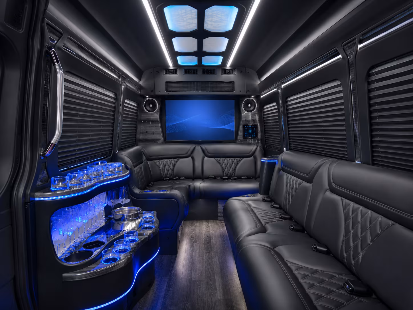 pittsburg 50 passenger party bus interior